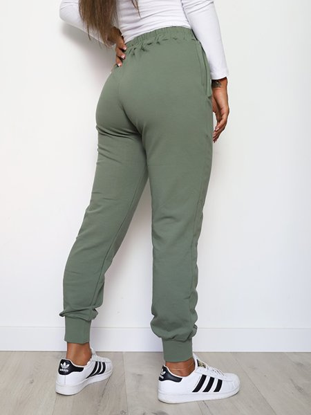 Bavlněné Tepláky Se Šňůrkou | khaki X120