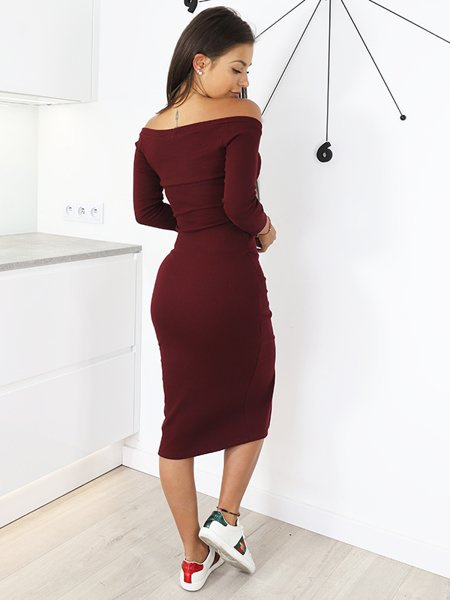 Dlouhé Bavlněné Šaty Maxi Button-Down | kaštanové X103