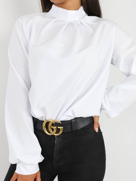 Elegantní Košile Se Stojáčkem | bílá X195