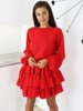 Elegantní Rozšířené Šaty S Výstřihem Na Zádech | červená X107