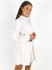 Elegantní Šaty S Knoflíky Z Krepové Bavlny | béžová X166