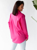 Oversize dlouhé asymetrické bavlněné tričko purpurová D155