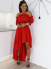 Vzdušný Boho Set Top + Sukně | červená X77