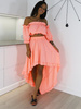Vzdušný Boho Set Top + Sukně | růžový neon X77